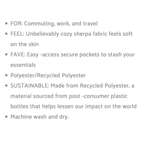 Athleta Tugga Sherpa NWT - Picture 3 of 9